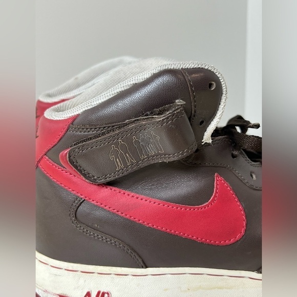 Nike Air Force One ‘07 Players Size 11 High Top Basketball Shoes Brown - Picture 6 of 15